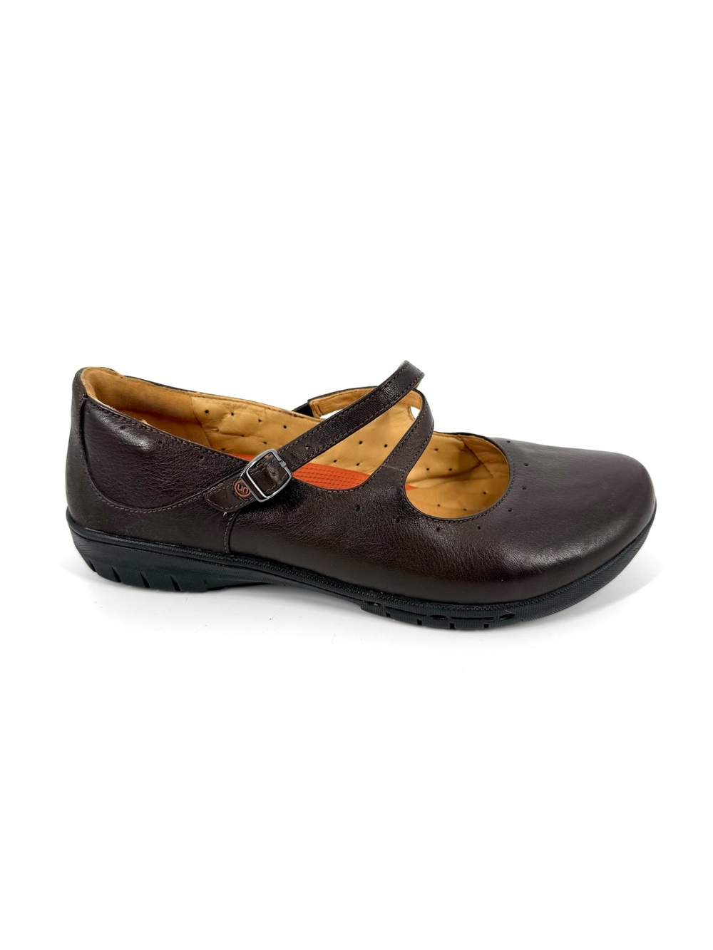 Clarks Unstructured Mary Jane Shoes Womens Size 8W Brown Leather Cross Strap